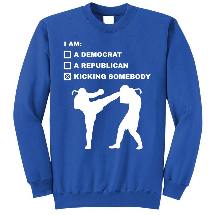 Kicking Somebody Muay Thai Kickboxing Mixed Martial Arts Great Gift Tall Sweatshirt