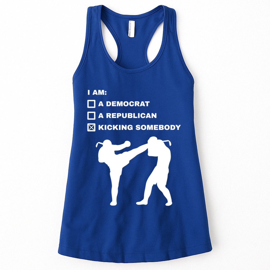 Kicking Somebody Muay Thai Kickboxing Mixed Martial Arts Great Gift Womens Tank Top