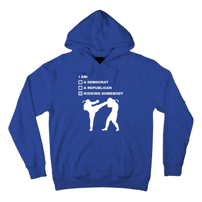 Kicking Somebody Muay Thai Kickboxing Mixed Martial Arts Great Gift Tall Hoodie