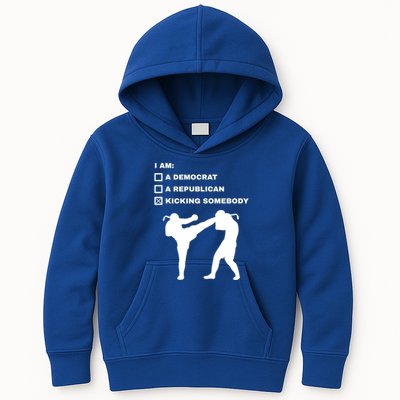 Kicking Somebody Muay Thai Kickboxing Mixed Martial Arts Great Gift Kids Hoodie