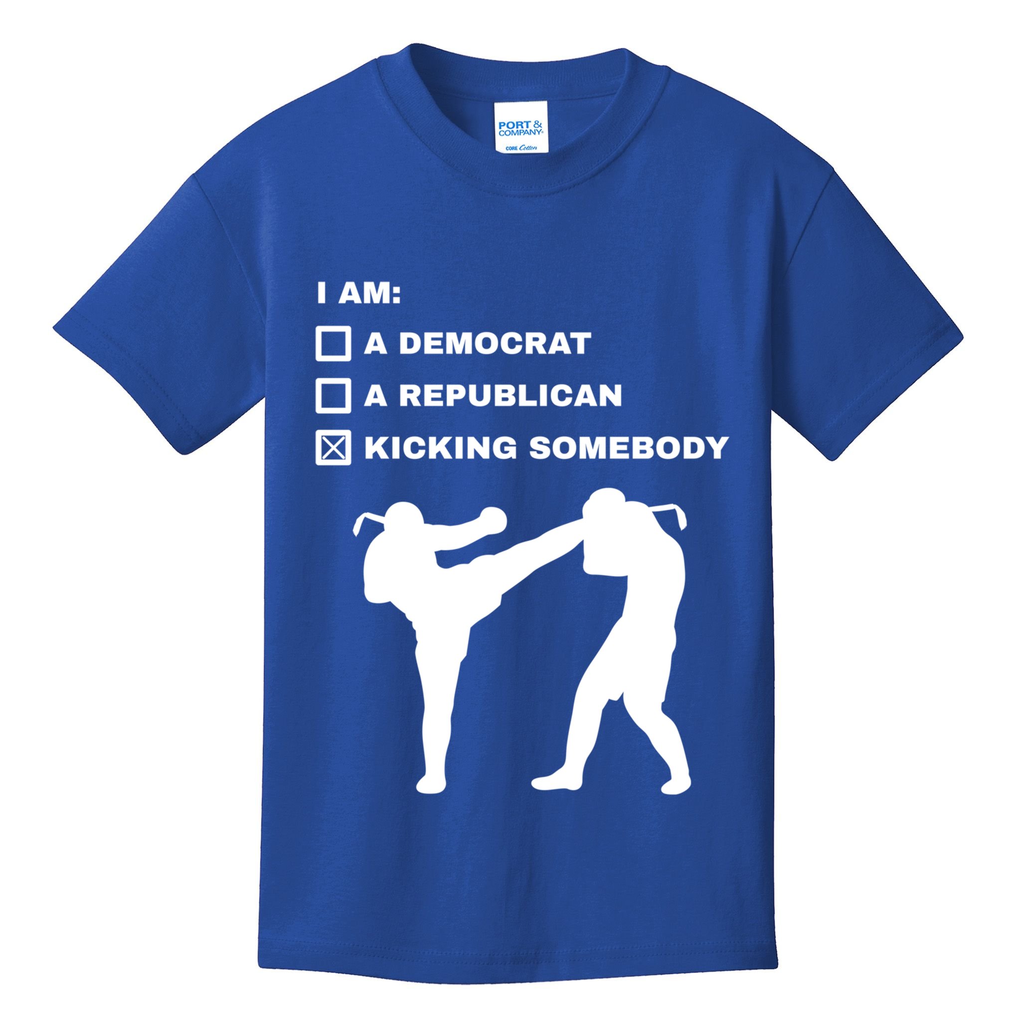 Kicking Somebody Muay Thai Kickboxing Mixed Martial Arts Great Gift Kids T-Shirt