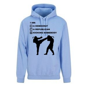 Kicking Somebody Muay Thai Kickboxing Mixed Martial Arts Great Gift Unisex Surf Hoodie