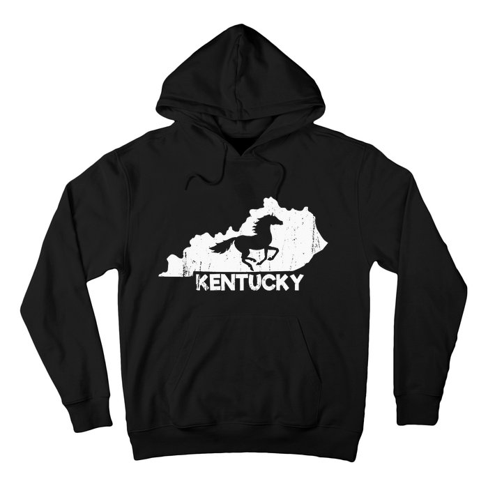 Kentucky State Map Horse Racing Lovers Rider Hoodie