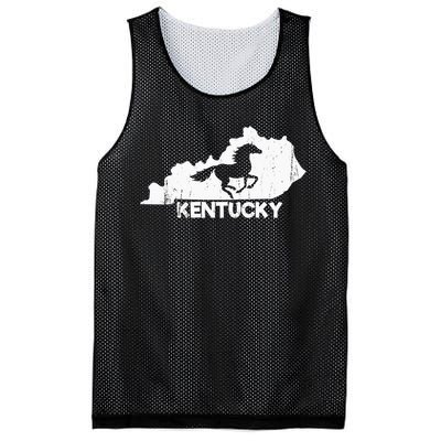 Kentucky State Map Horse Racing Lovers Rider Mesh Reversible Basketball Jersey Tank