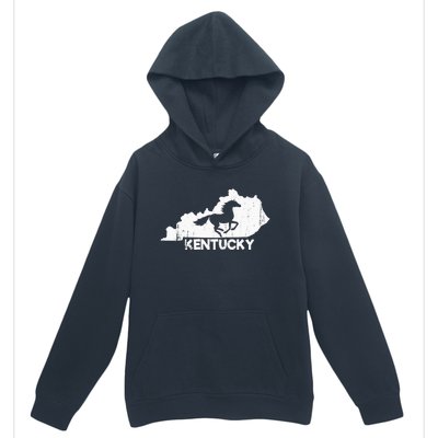 Kentucky State Map Horse Racing Lovers Rider Urban Pullover Hoodie