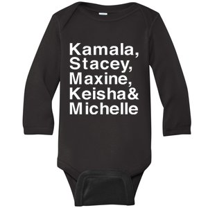 Kamala Stacey Maxine Keisha & Michelle Baby Long Sleeve Bodysuit