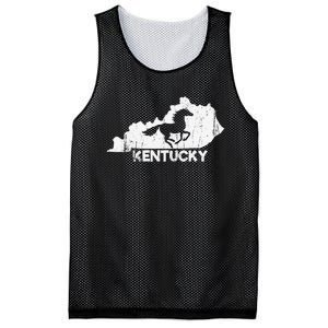 Kentucky State Map Horse Racing Lovers Rider Mesh Reversible Basketball Jersey Tank