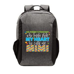 Kinda Stole My Heart Rainbow Mimi Grandma Grandson Gift Vector Backpack