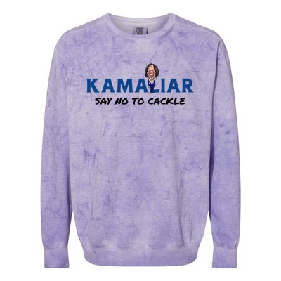 Kamaliar Say No To Cackle Hard Pass On Kamala Harris Colorblast Crewneck Sweatshirt