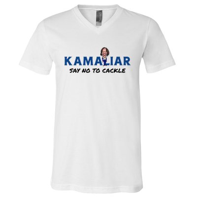 Kamaliar Say No To Cackle Hard Pass On Kamala Harris V-Neck T-Shirt