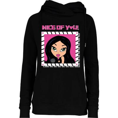 Katrina Stuart Nice Of You Closeup Womens Funnel Neck Pullover Hood