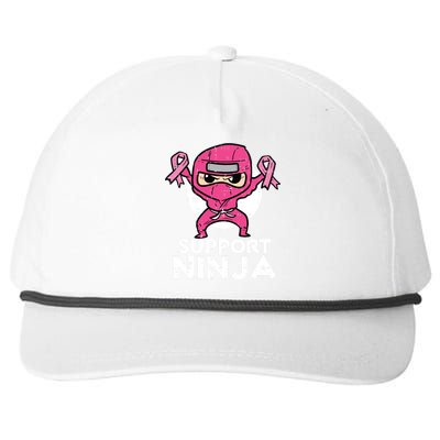 Kids Support Ninja Pink Cute Breast Cancer Awareness Snapback Five-Panel Rope Hat