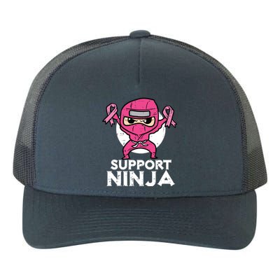 Kids Support Ninja Pink Cute Breast Cancer Awareness Yupoong Adult 5-Panel Trucker Hat