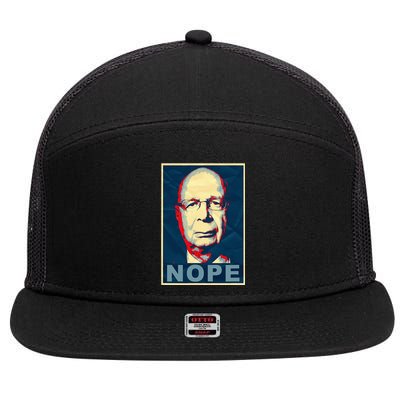 Klaus Schwab Nope 7 Panel Mesh Trucker Snapback Hat