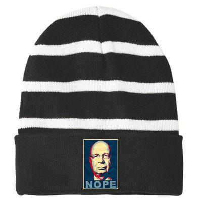 Klaus Schwab Nope Striped Beanie with Solid Band