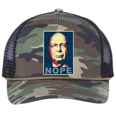 Klaus Schwab Nope Retro Rope Trucker Hat Cap