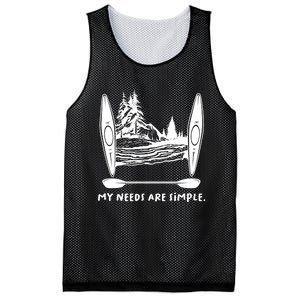 Kayaking Simple Needs Gift Design Outdoors Kayak Gift Mesh Reversible Basketball Jersey Tank