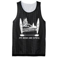 Kayaking Simple Needs Gift Design Outdoors Kayak Gift Mesh Reversible Basketball Jersey Tank