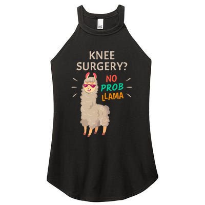 Knee Surgery No Probllama Knee Replacement Recovery Gift Women's Perfect Tri Rocker Tank