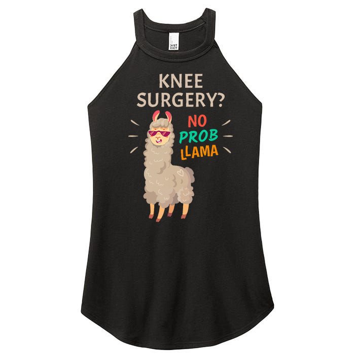 Knee Surgery No Probllama Knee Replacement Recovery Gift Women's Perfect Tri Rocker Tank