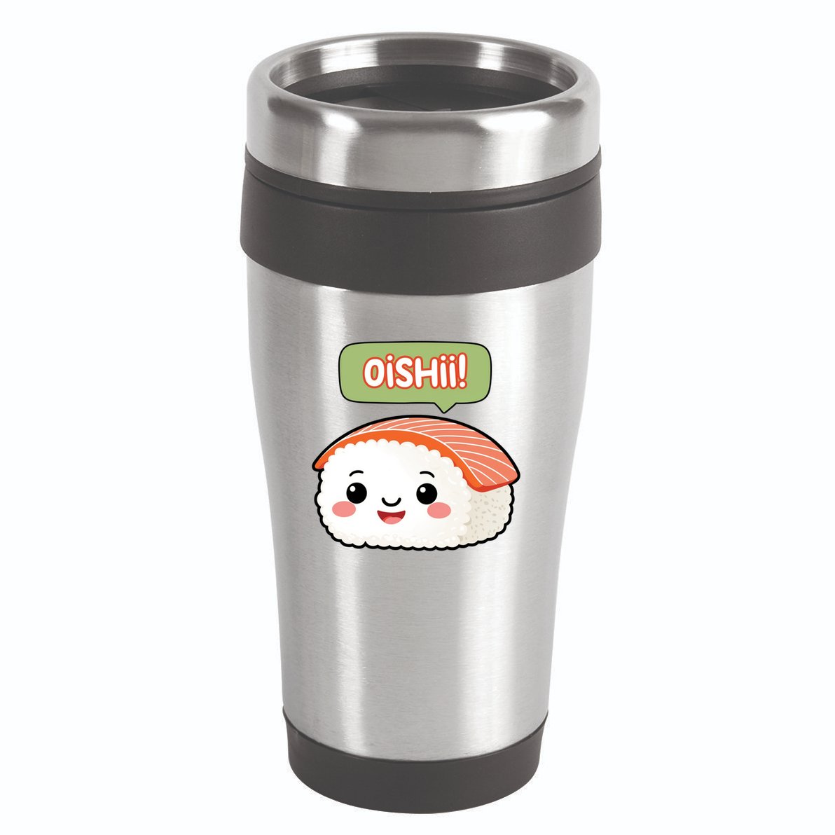 Kawaii Sushi Oishii! Cute Food Illustration 16oz Travel Tumbler