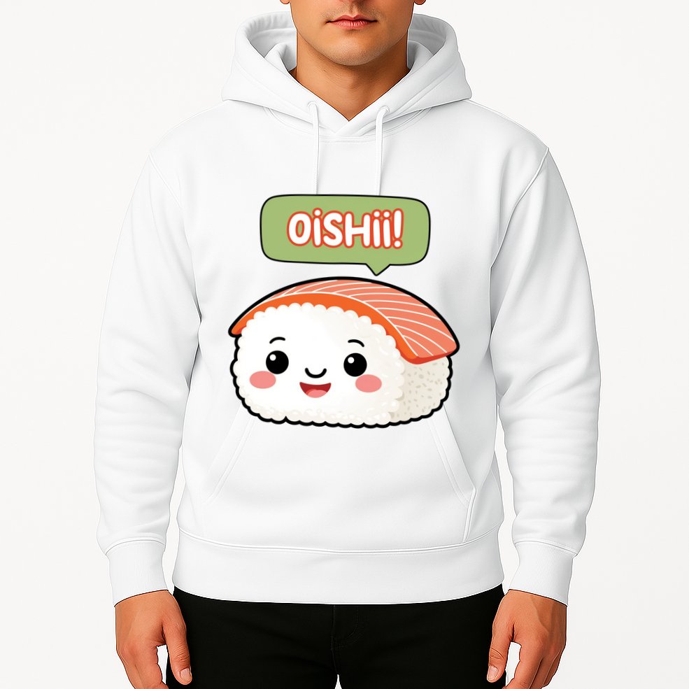 Kawaii Sushi Oishii! Cute Food Illustration Hoodie