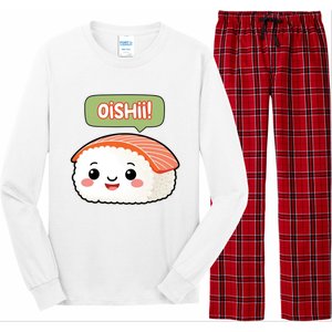 Kawaii Sushi Oishii! Cute Food Illustration Long Sleeve Pajama Set