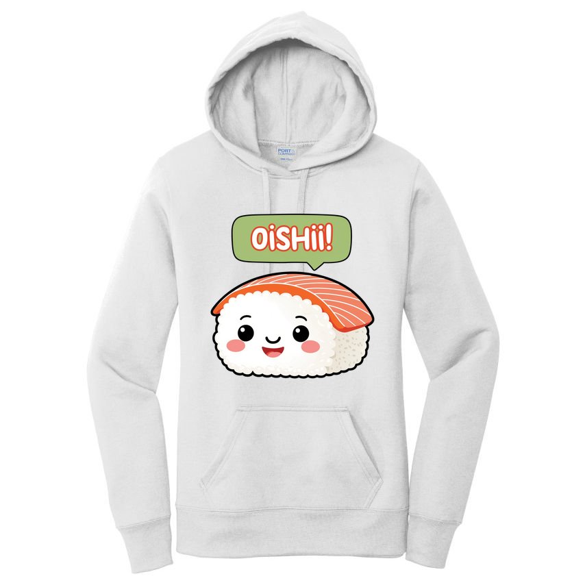 Kawaii Sushi Oishii! Cute Food Illustration Women's Pullover Hoodie