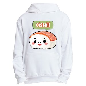 Kawaii Sushi Oishii! Cute Food Illustration Urban Pullover Hoodie