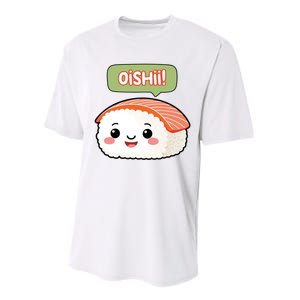 Kawaii Sushi Oishii! Cute Food Illustration Performance Sprint T-Shirt