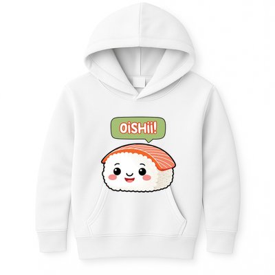 Kawaii Sushi Oishii! Cute Food Illustration Kids Hoodie