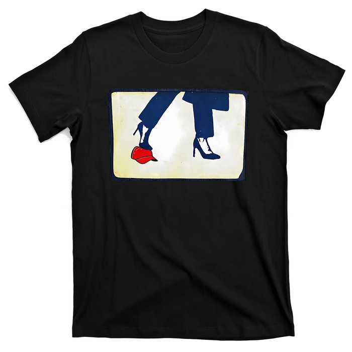 Kamala Stepping On Red Hat Funny Kamala Harris Trump 2024 T-Shirt