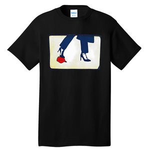 Kamala Stepping On Red Hat Funny Kamala Harris Trump 2024 Tall T-Shirt