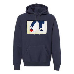 Kamala Stepping On Red Hat Funny Kamala Harris Trump 2024 Premium Hoodie