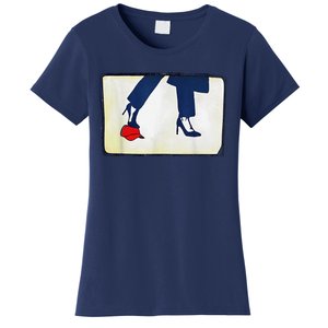 Kamala Stepping On Red Hat Funny Kamala Harris Trump 2024 Women's T-Shirt