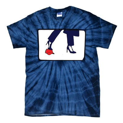 Kamala Stepping On Red Hat Funny Kamala Harris Trump 2024 Tie-Dye T-Shirt