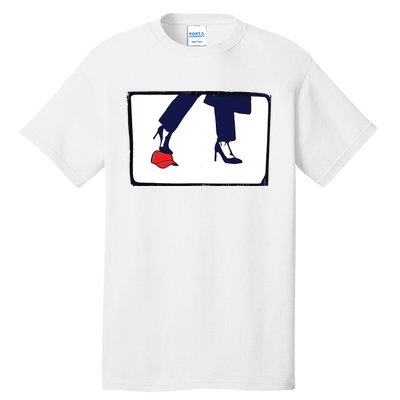 Kamala Stepping On Red Hat Funny Kamala Harris Trump 2024 Tall T-Shirt