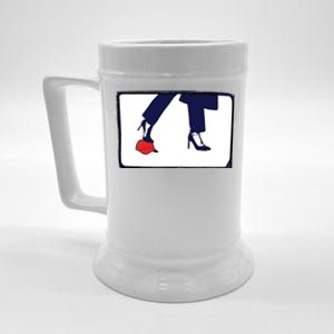 Kamala Stepping On Red Hat Funny Kamala Harris Trump 2024 Beer Stein