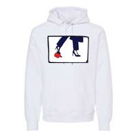 Kamala Stepping On Red Hat Funny Kamala Harris Trump 2024 Premium Hoodie