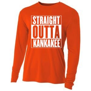 Kankakee Straight Outta Kankakee Gift Cooling Performance Long Sleeve Crew