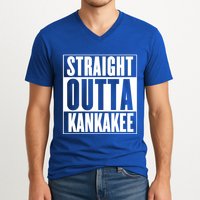 Kankakee Straight Outta Kankakee Gift V-Neck T-Shirt