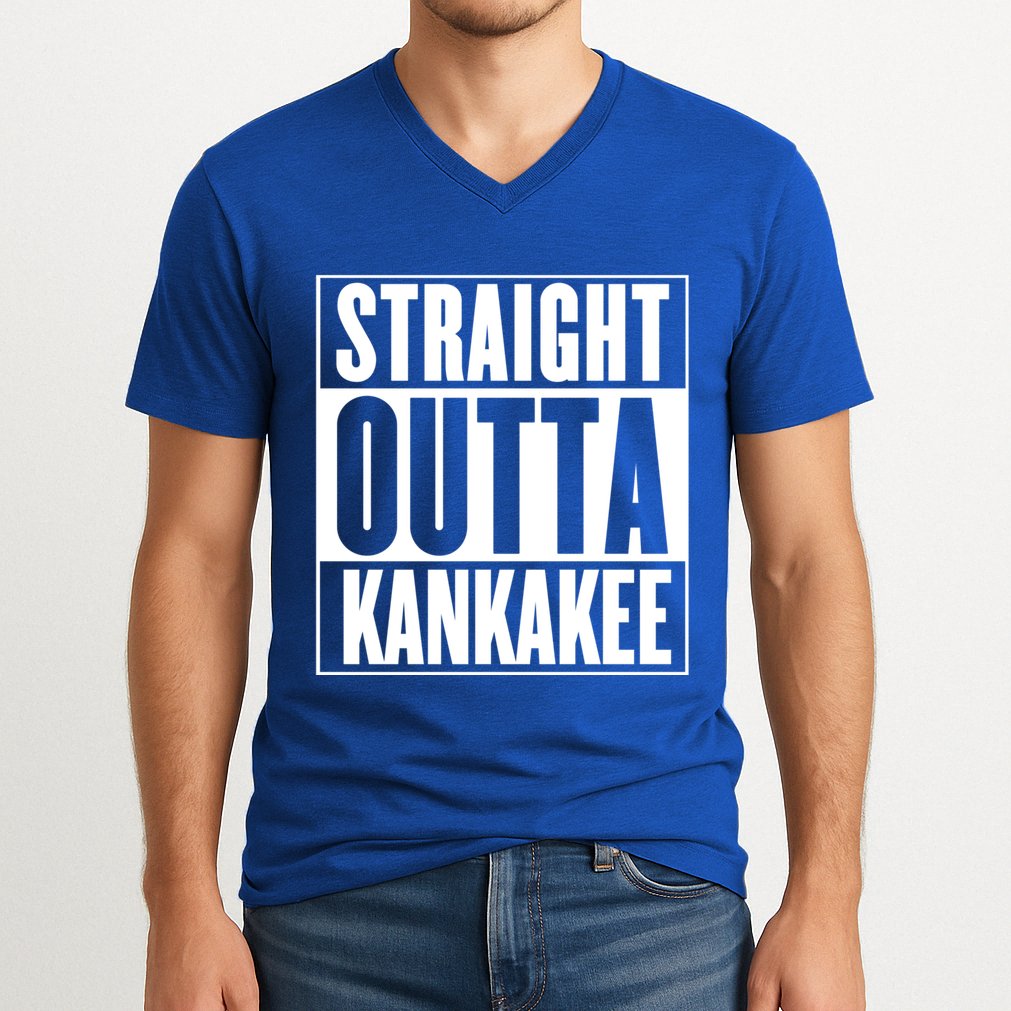 Kankakee Straight Outta Kankakee Gift V-Neck T-Shirt