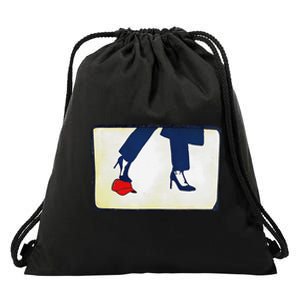 Kamala Stepping On Red Hat Funny Kamala Harris Trump 2024 Gift Drawstring Bag