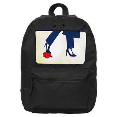 Kamala Stepping On Red Hat Funny Kamala Harris Trump 2024 Gift 16 in Basic Backpack