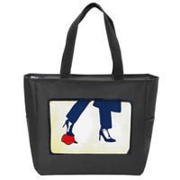 Kamala Stepping On Red Hat Funny Kamala Harris Trump 2024 Gift Zip Tote Bag