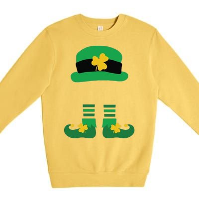 Kid Saint Patrick's Day Personalized Shirt Leprechaun Stockings And Hat Premium Crewneck Sweatshirt