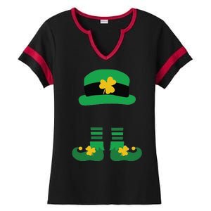 Kid Saint Patrick's Day Personalized Shirt Leprechaun Stockings And Hat Ladies Halftime Notch Neck Tee