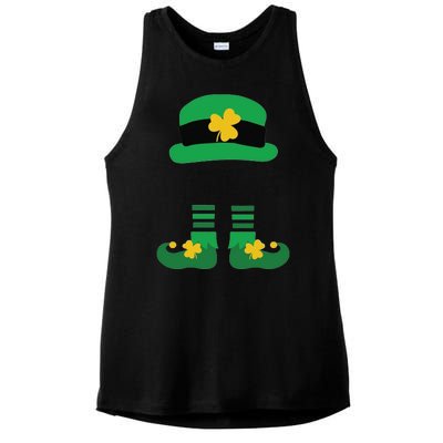 Kid Saint Patrick's Day Personalized Shirt Leprechaun Stockings And Hat Ladies PosiCharge Tri-Blend Wicking Tank