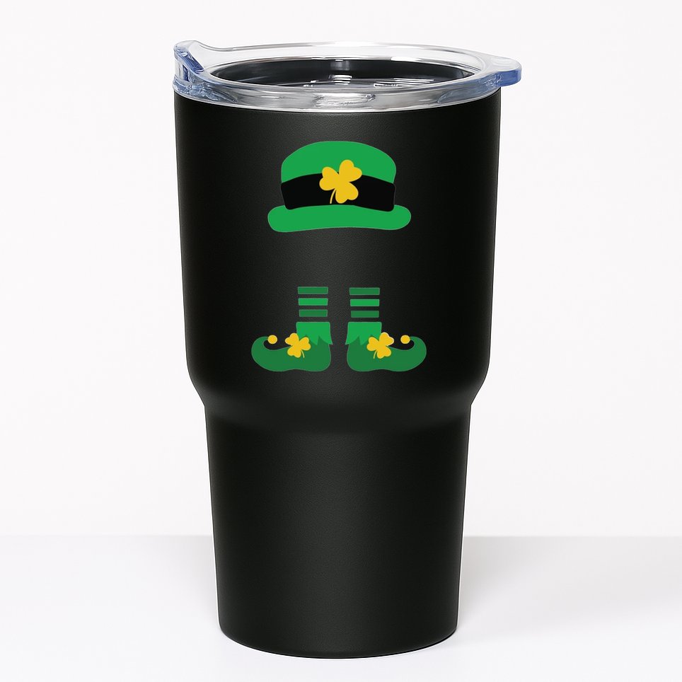 Kid Saint Patrick's Day Personalized Shirt Leprechaun Stockings And Hat Tumbler