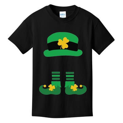 Kid Saint Patrick's Day Personalized Shirt Leprechaun Stockings And Hat Kids T-Shirt